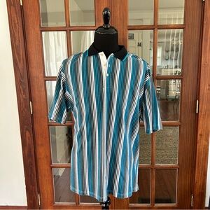 Vintage Chip Beck Striped Polo Shirt 1980's